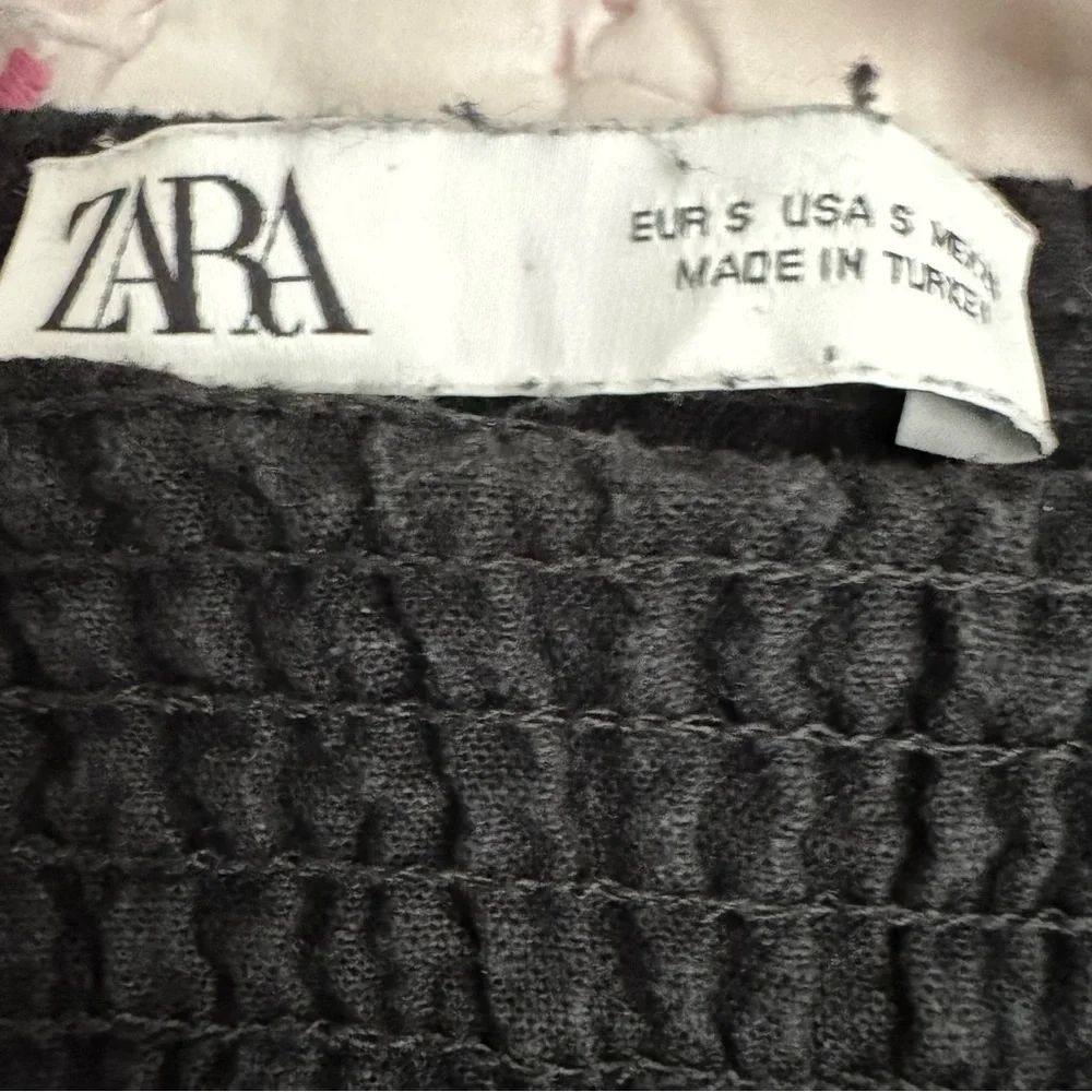 Zara Linen Blend Cropped Wide Leg Sleeveless Jumpsuit Black Size Small